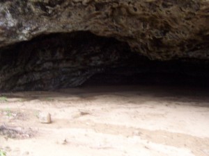 a rocky cave entrance