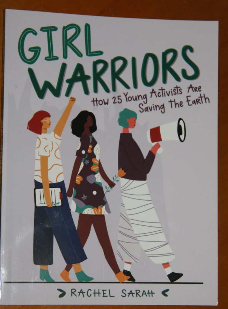 book cover, girls marching