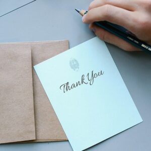 a thank you note